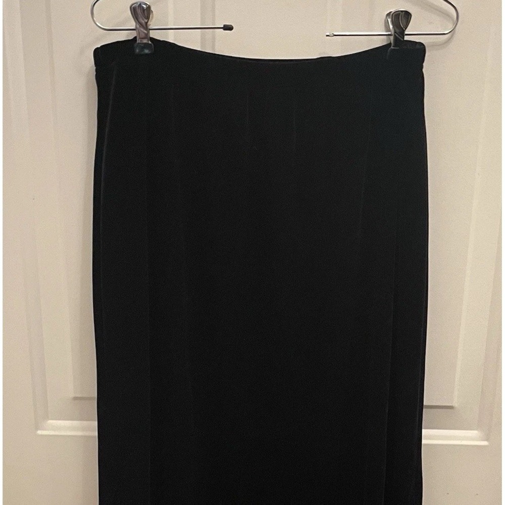 Venezia Jeans Black Velvet Maxi Skirt‎ Womens 14/16 Goth Witchy Whimsigoth Vamp